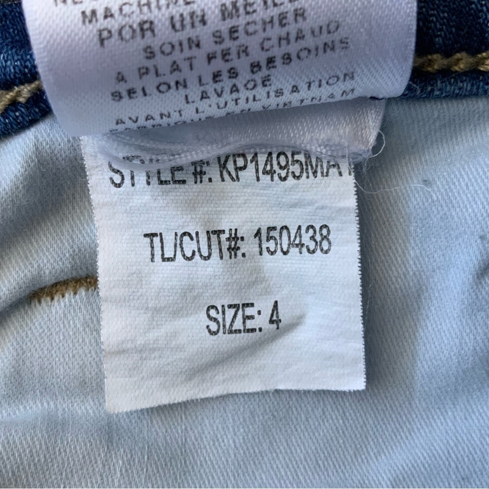 KUT FROM THE KLOTH Jeans Naomi Fab Ab Crop Straight Leg Blue Size 4 - Picture 14 of 15
